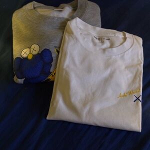 Kaws x Uniqlo sweatshirt and t-shirt bundle
